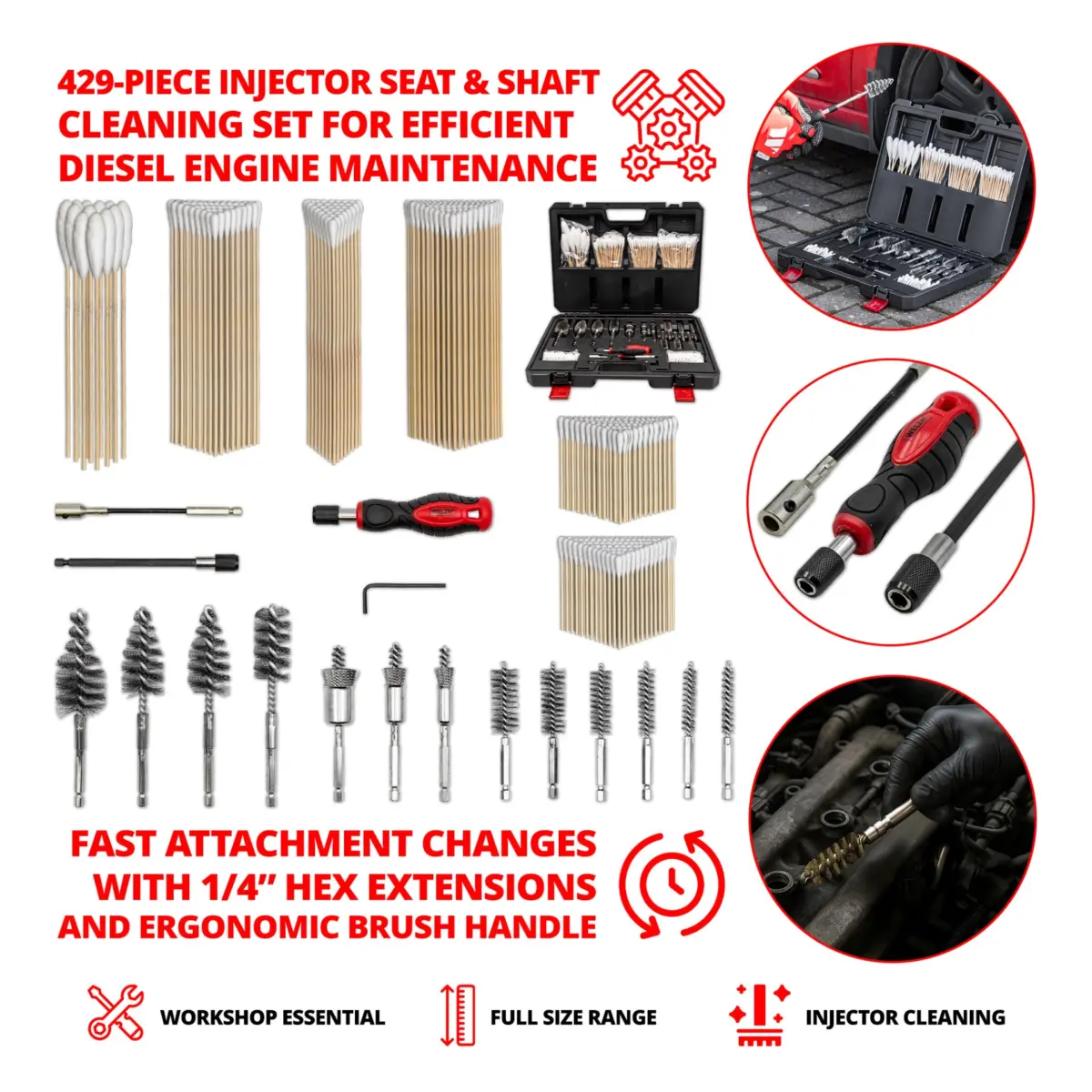 429-Piece Injector Seat and Port Cleaning Kit - Image 3