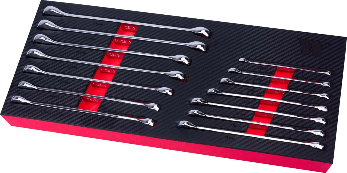 Combination Spanner13-Piece Set Extra Long; V-Grove 8-21-mm