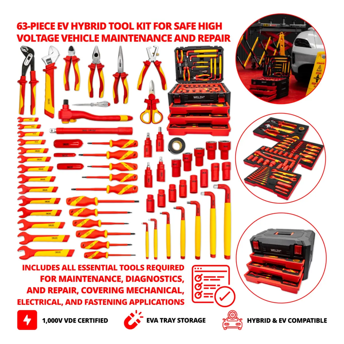 EV Hybrid Tool Kit; 63-Piece - Image 4