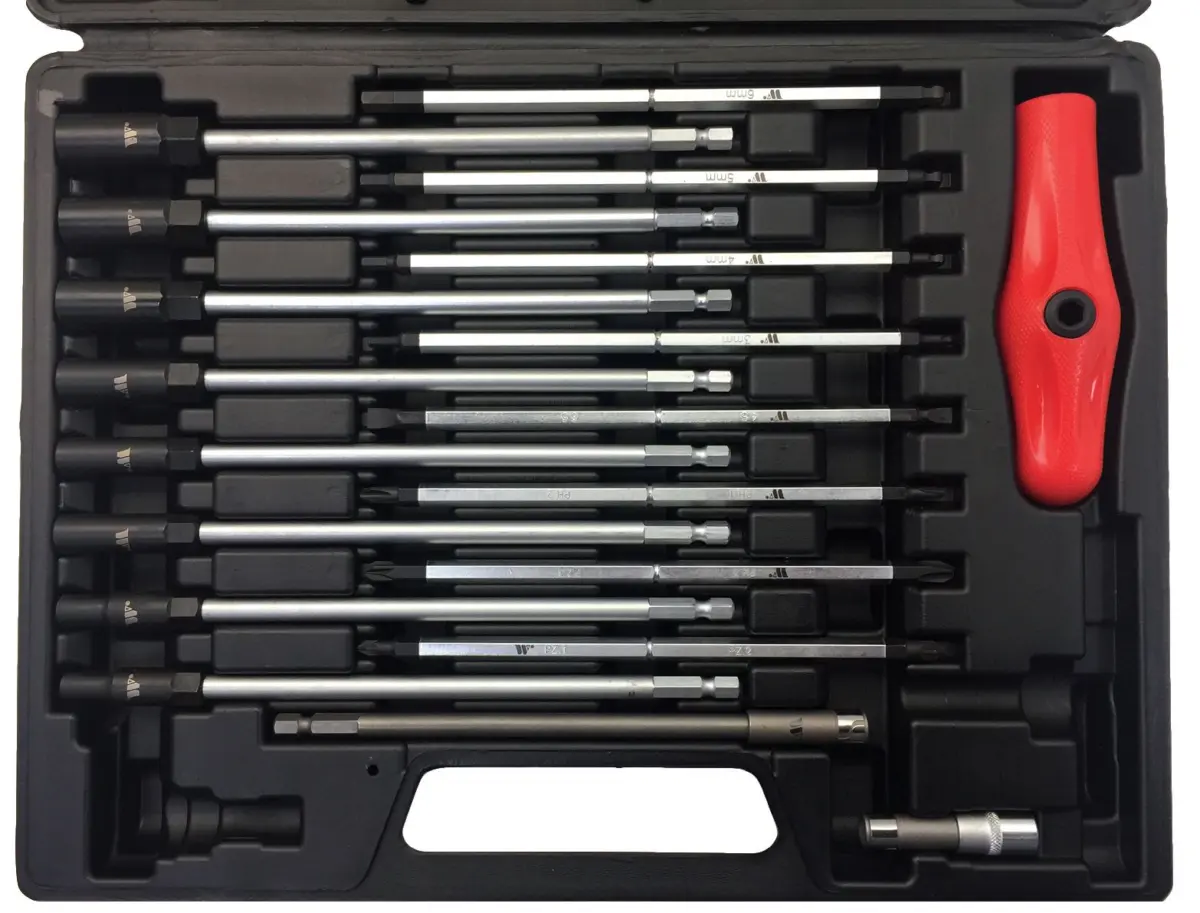 Screwdriver Set; T-Handle with Interchangable Heads