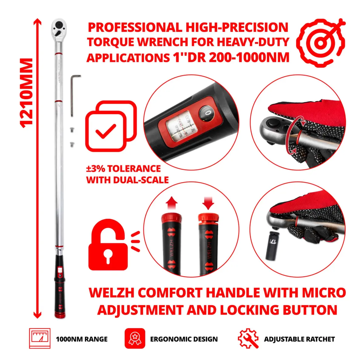 Torque Wrench ''Torq-Mate' 1''DR 200-1000Nm - Image 3