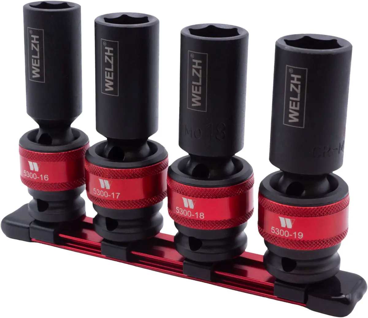 4-Piece Impact Ball Joint Socket Kit;1/2"dr 16,17,18 & 19-mm