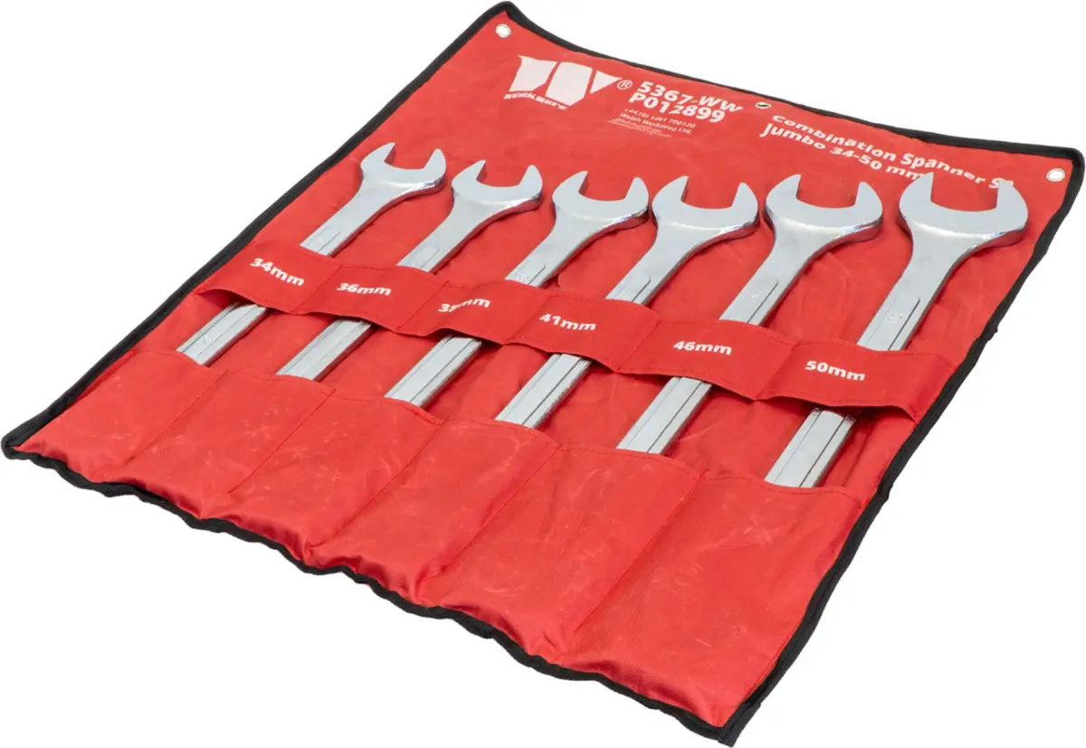 Combination Spanner Set; Jumbo, 34-50 mm