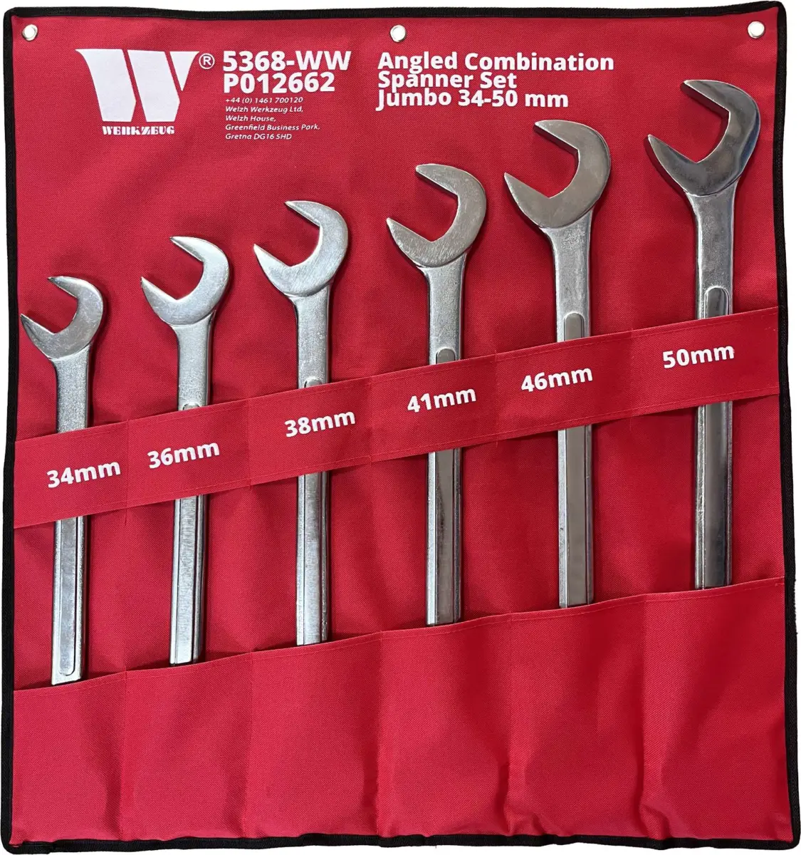 Angeld Combination Spanner Set; Jumbo, 34-50 mm