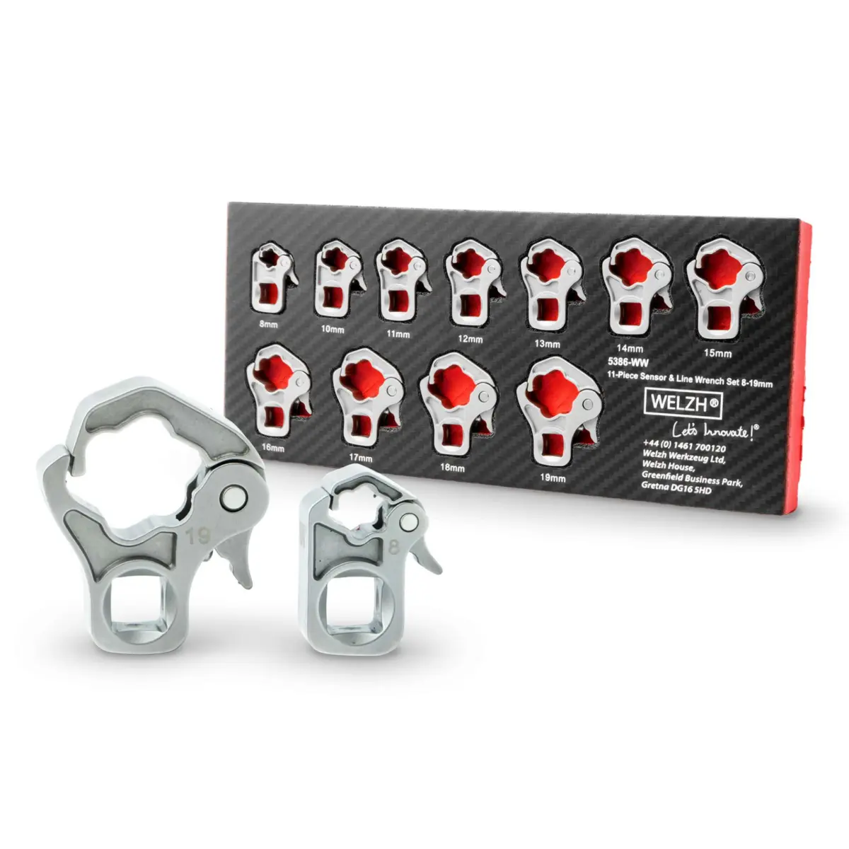 11-Piece Sensor & Line Wrench Set 8-19mm