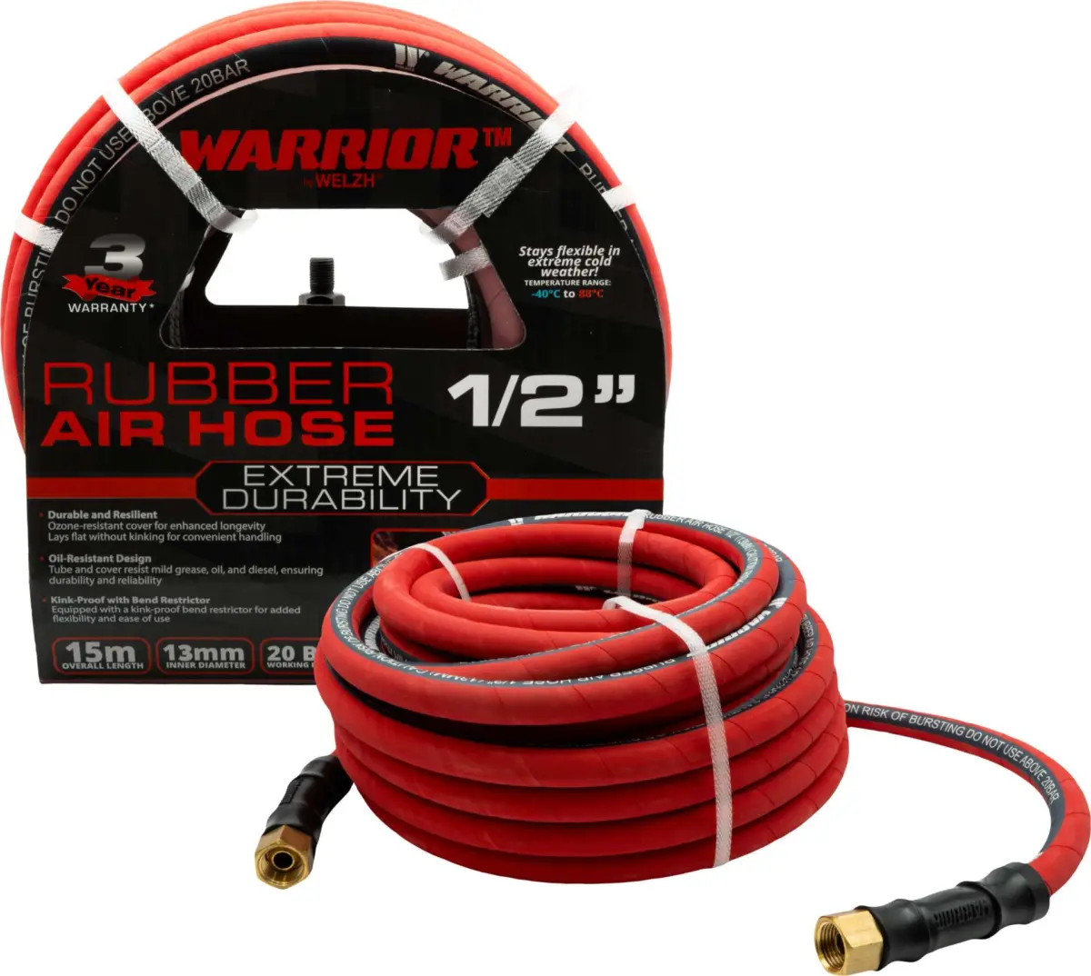 Welzh-Warrior(?) Pro Air Hose; 1/2'' 15-Meter Length