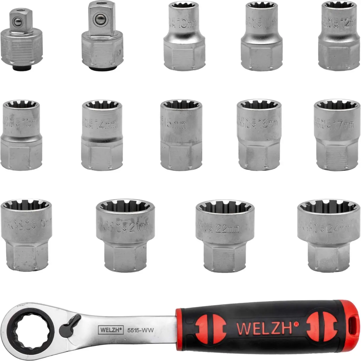 Socket Set; 17-Piece Go-Through, 3/8'', 1/2'' - Image 2