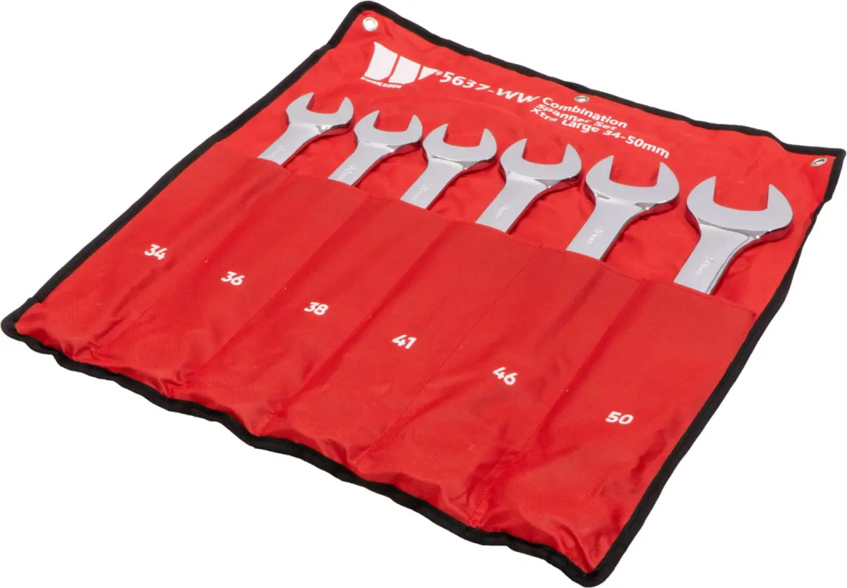 Combination Spanner Set; Xtra Large, 34-50 mm