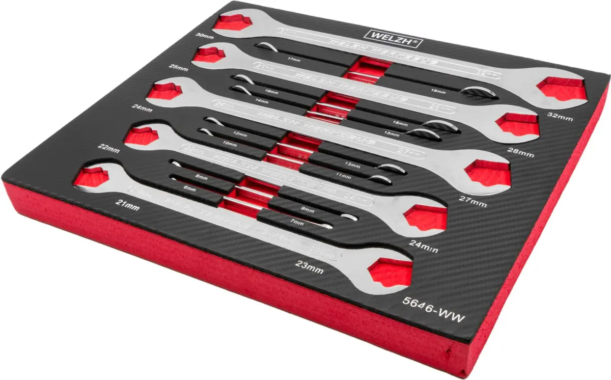Super Ultra Thin 12-Piece''LOK-TYP'' Spanner Set 6-32-mm