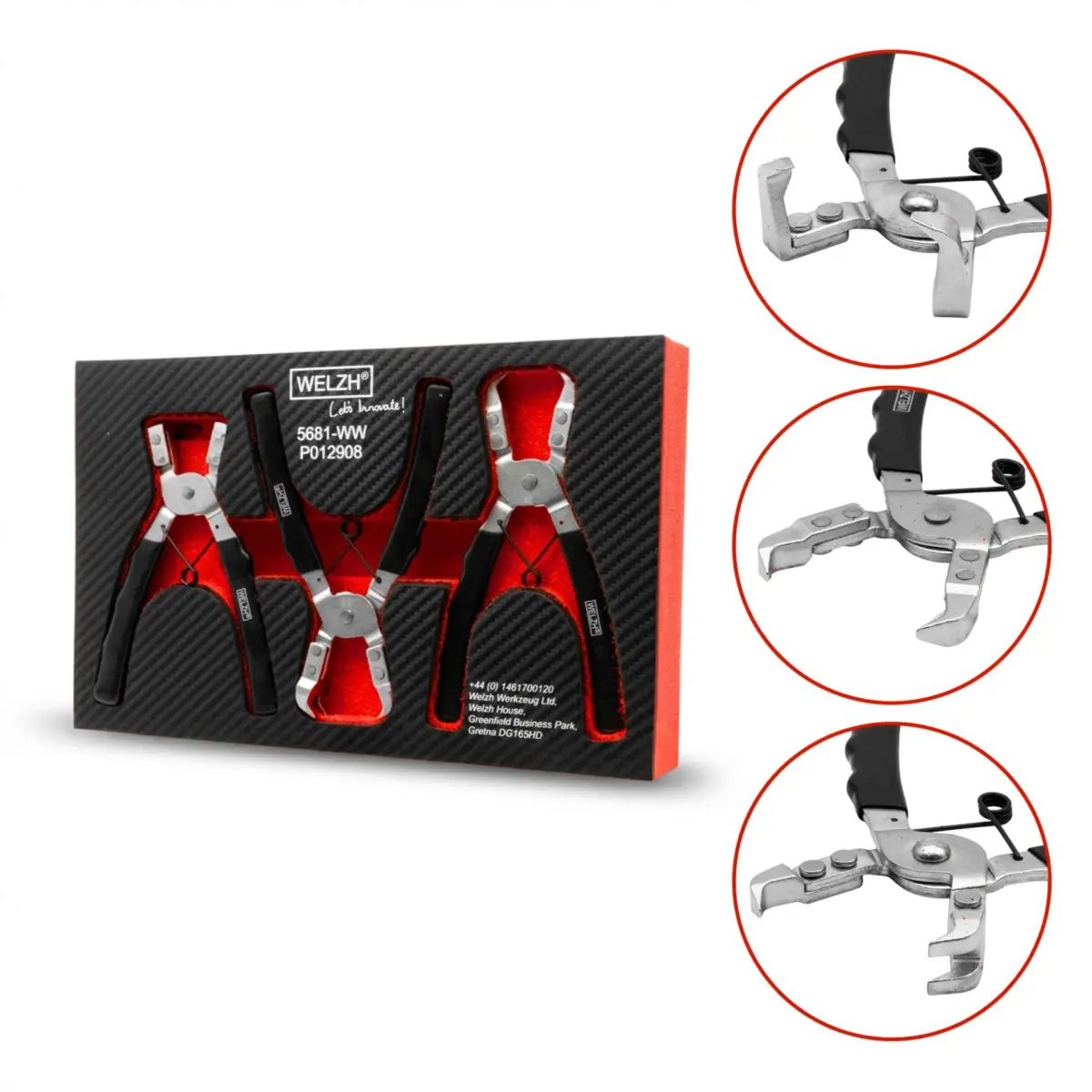Trim Clip Plier Kit; 3-Piece