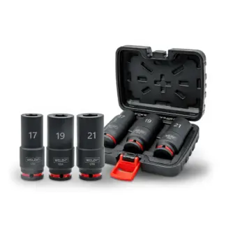 3-Piece Weighted Deep Impact Socket Set; 17-mm, 19-mm & 21-mm