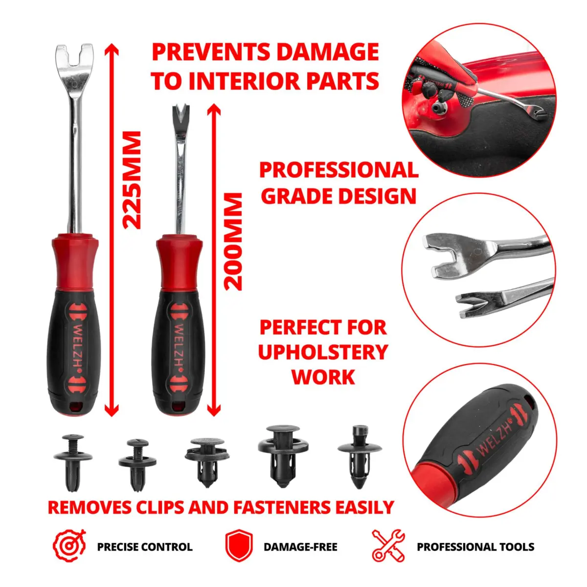 Door Trim Removal Tools; 2-Piece - Image 2