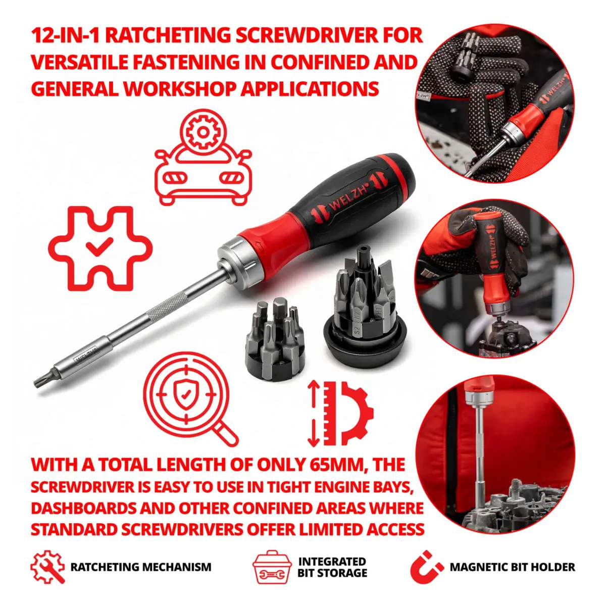 Screw-Mate?; 12-in-1 Ratcheting Screwdriver - Image 2