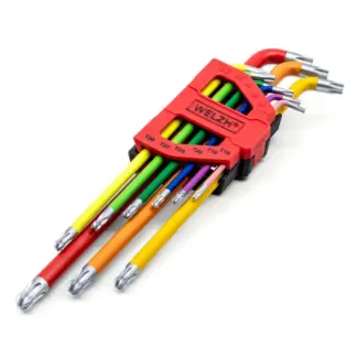 9-Piece Extra Long Angled Stubby Head Torx Keys