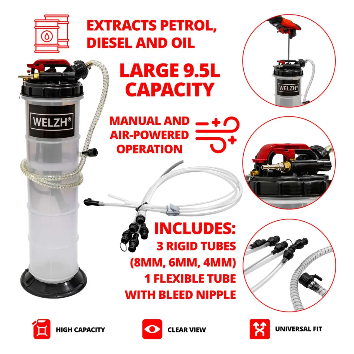 Fluid Extractor Manual & Air Operational 9-1/2-Litres - Image 2