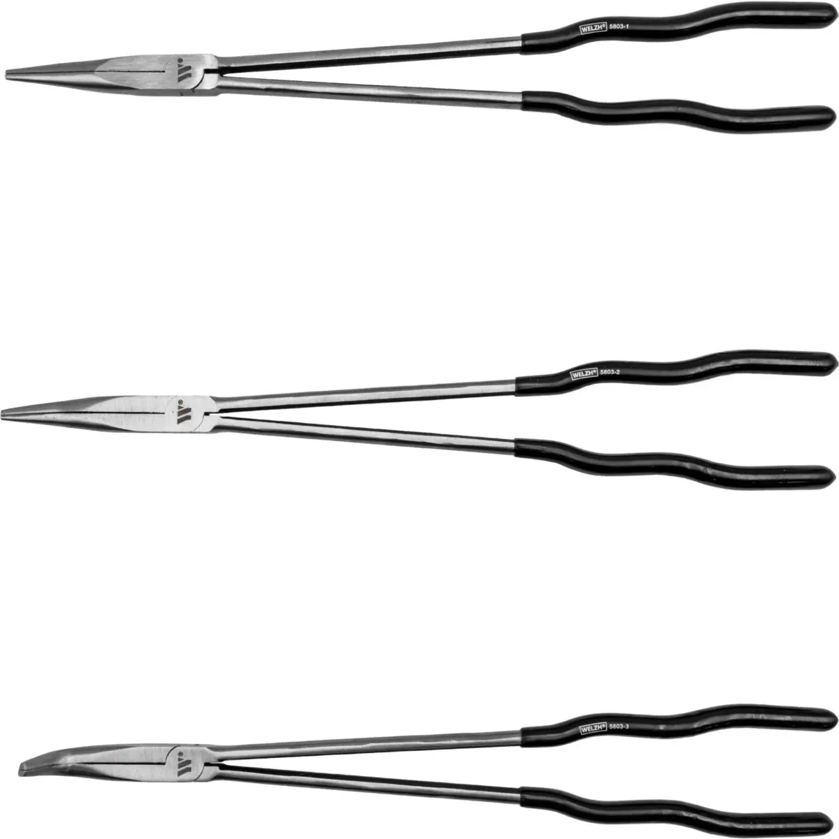 3-Piece Extra Long Needle Nose Plier Set - Image 2