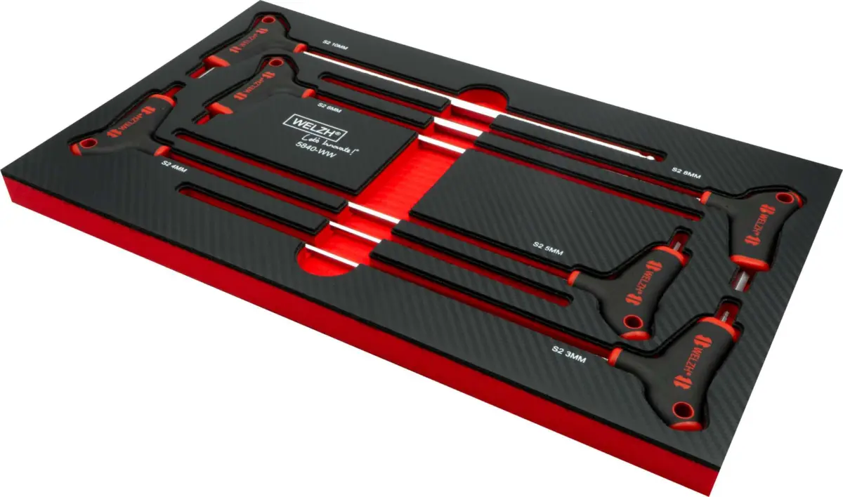 6-Piece Extra Long T-Handle Hex Key Set; H3-H10 mm