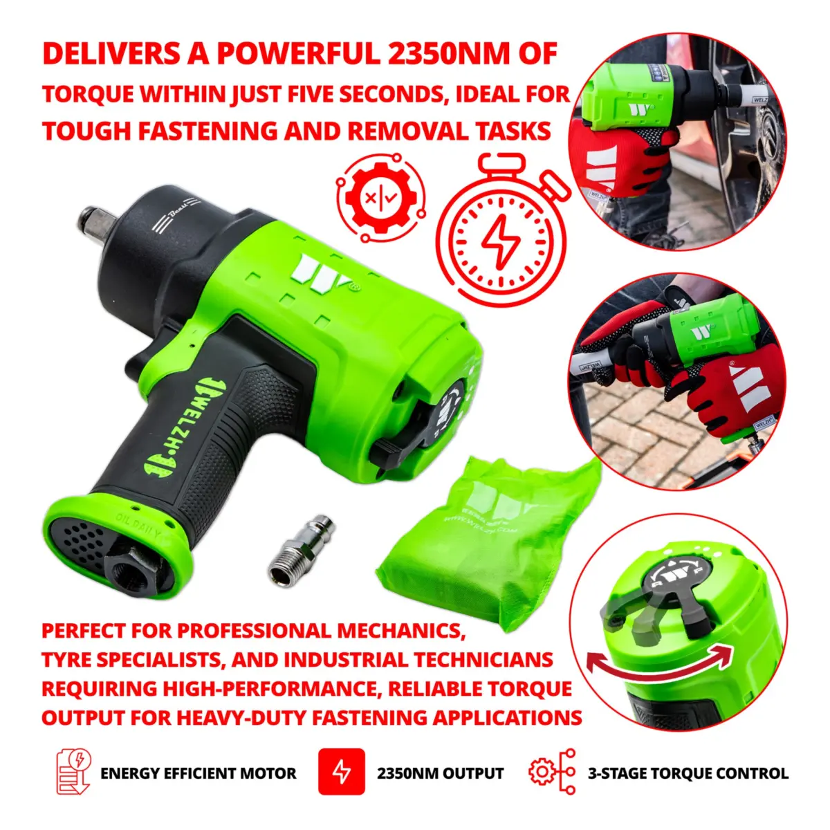 Impact Wrench; Beast Edition 2.0; 2350nm (Green) - Image 2