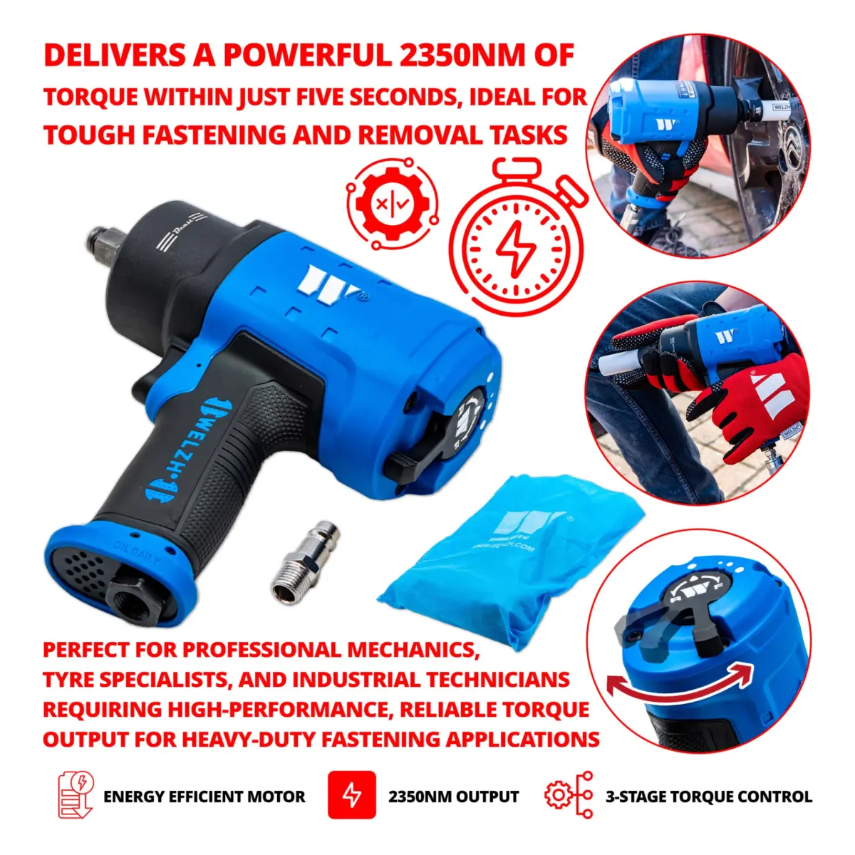 Impact Wrench; Beast Edition 2.0; 2350nm (Blue) - Image 2
