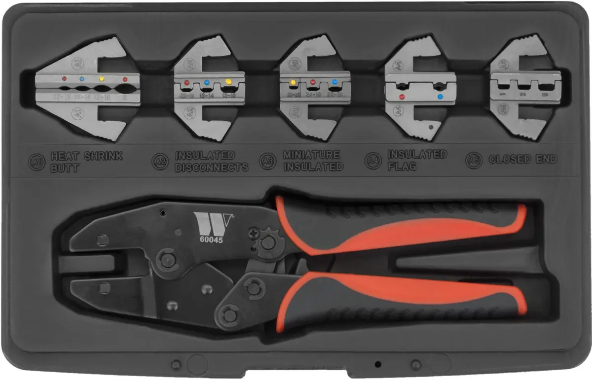 Automotive Crimping Tool Set with 5 Pairs of Jaws