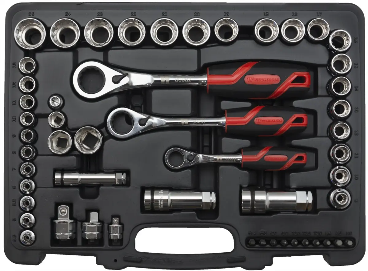 Socket Set; Go-Through, 1/4'', 3/8'', 1/2''
