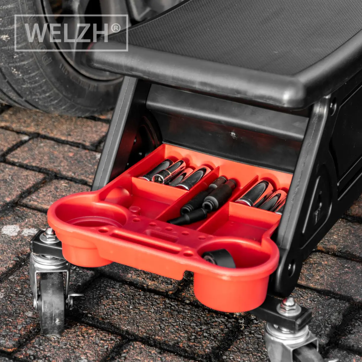 Mobile Stool With Storage Trays - Image 4