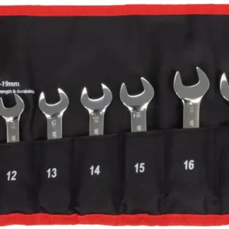 Ratchet Spanner Set;  Stubby, 8-19 mm