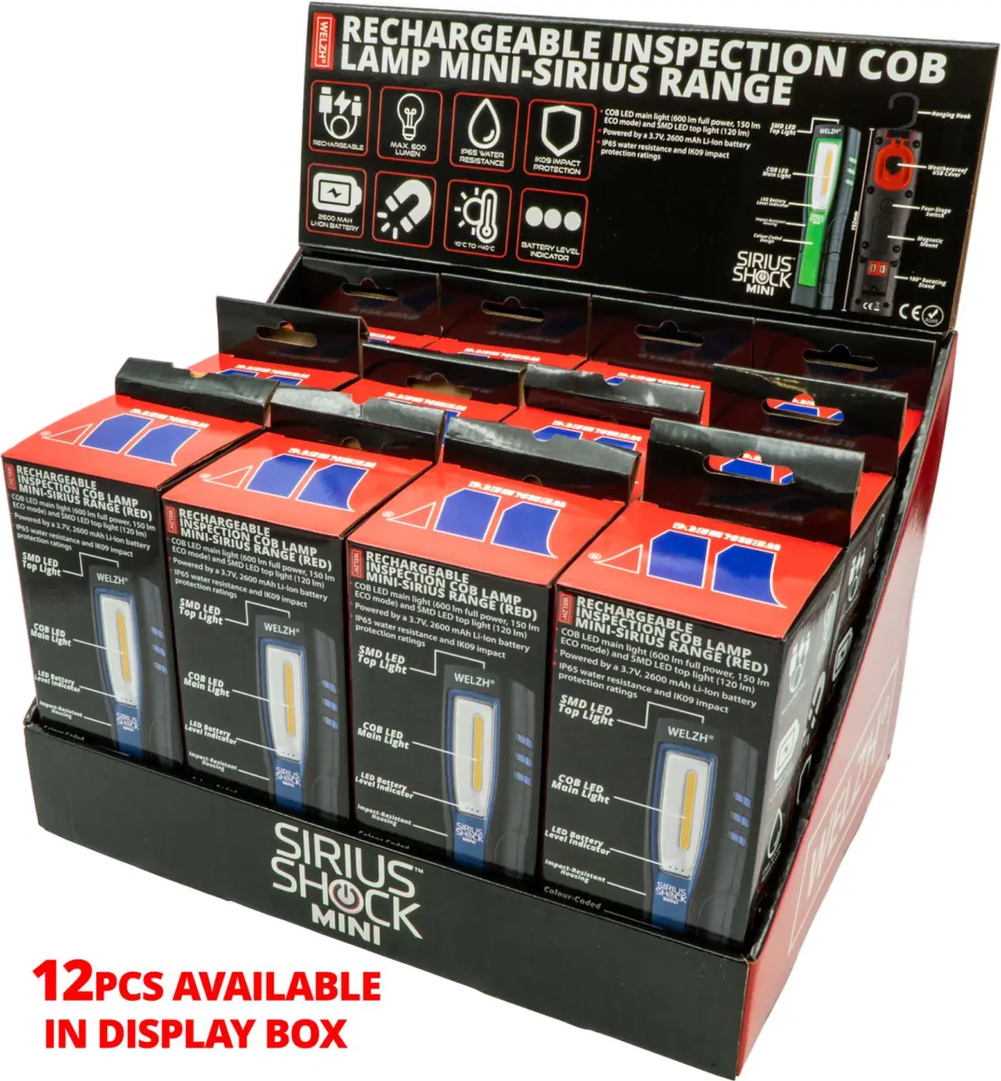 Rechargeable Inspection Cob Lamp; Mini-Sirius Range (Blue) - Image 2