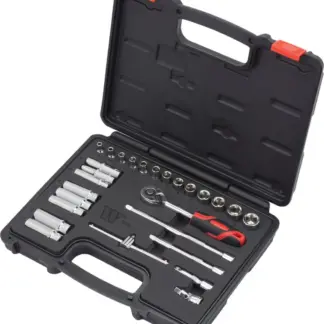 Socket Tool Set;27-Piece Depp & Shallow, Chrome 6-point 1/4   (FP Series)'',Socket Tool Set;27-Piece Depp & Shallow