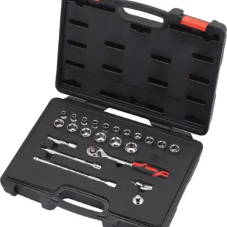 Socket Tool Set;23-Piece Shallow, Chrome 6-point 3/8   (FP Series)'',Socket Tool Set;23-Piece Shallow