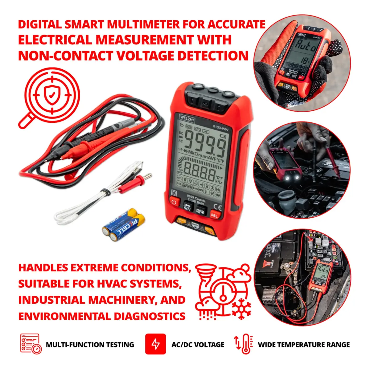 Digital Auto- Smart Multimeter 1000V With NCV - Image 2