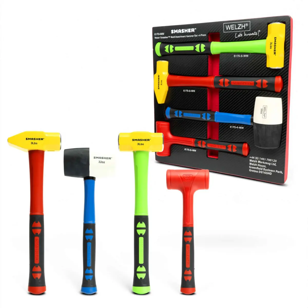 Welzh 'Smasher?' Multi Assortment Hammer Set; 4-Piece