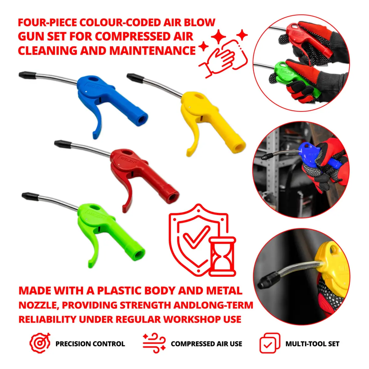 Air Blow Gun; 4-Piece - Image 2