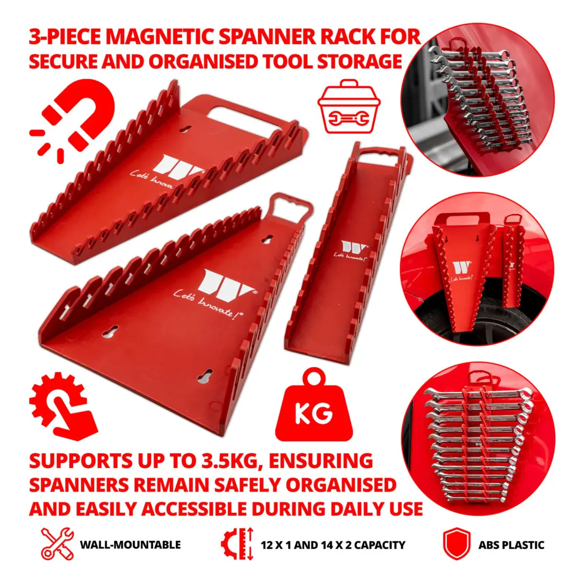 Magnetic Spanner Rack 3-Piece - Image 2