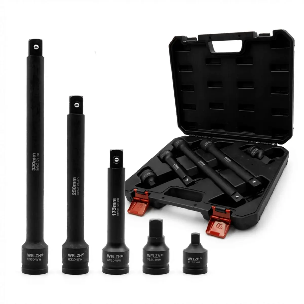 Impact Adaptor & Extension Bar Set; 3/4"dr 5-Piece