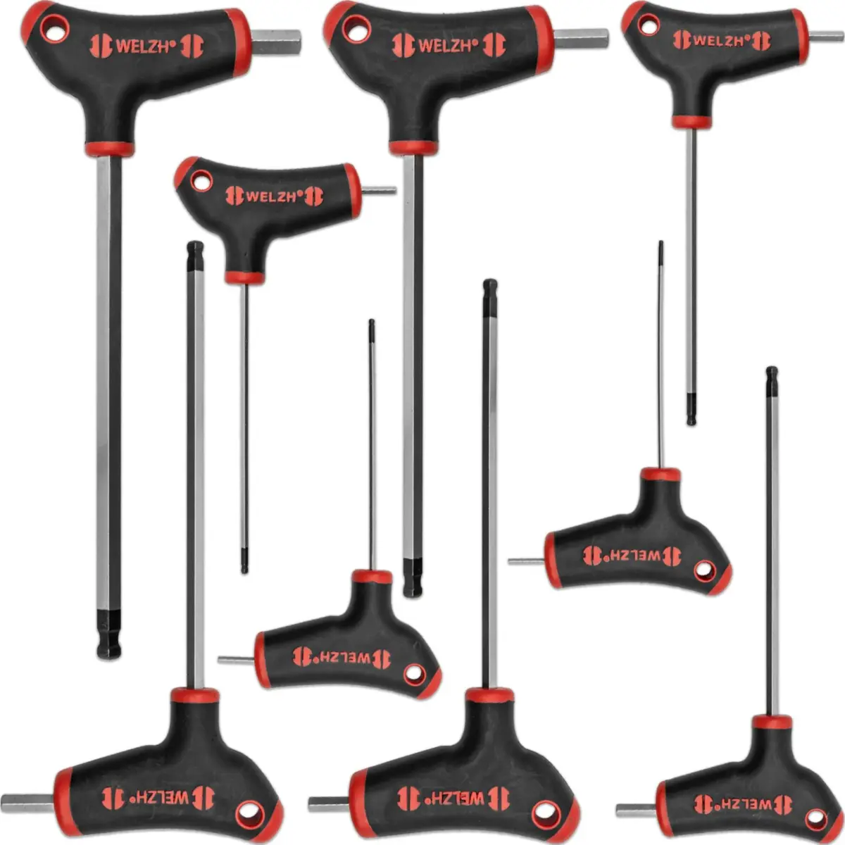 9-Piece T-Handle Hex Key Set 2-10 mm S2-Steel - Image 2