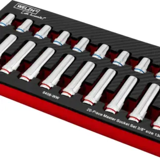 20-Piece Socket Assortment; 3/8''dr 13-mm Deep & Shallow