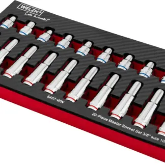20-Piece Socket Assortment; 3/8''dr 10-mm Deep & Shallow