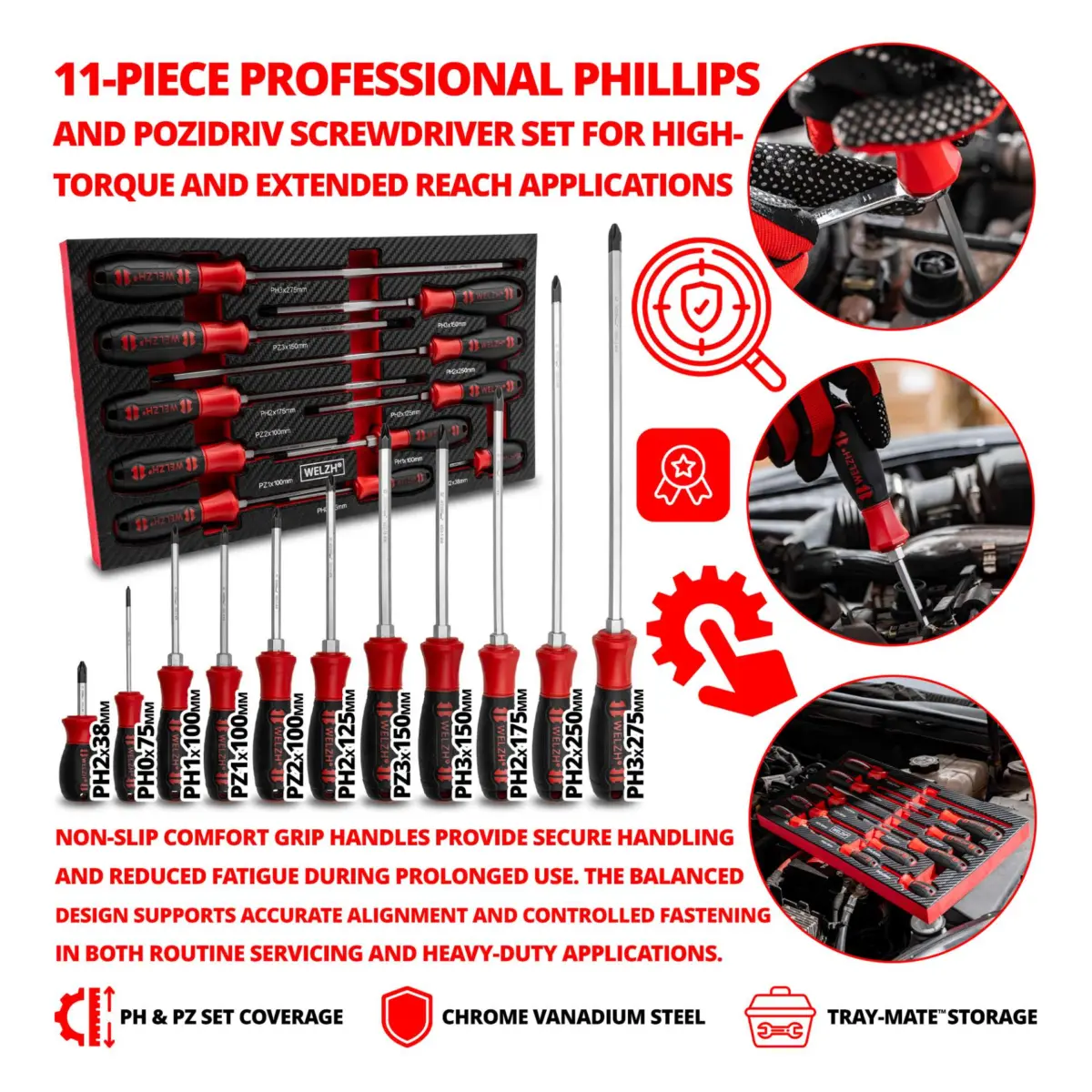Screw-Mate?; 11-Piece Professional Screwdriver Set PH - Image 3