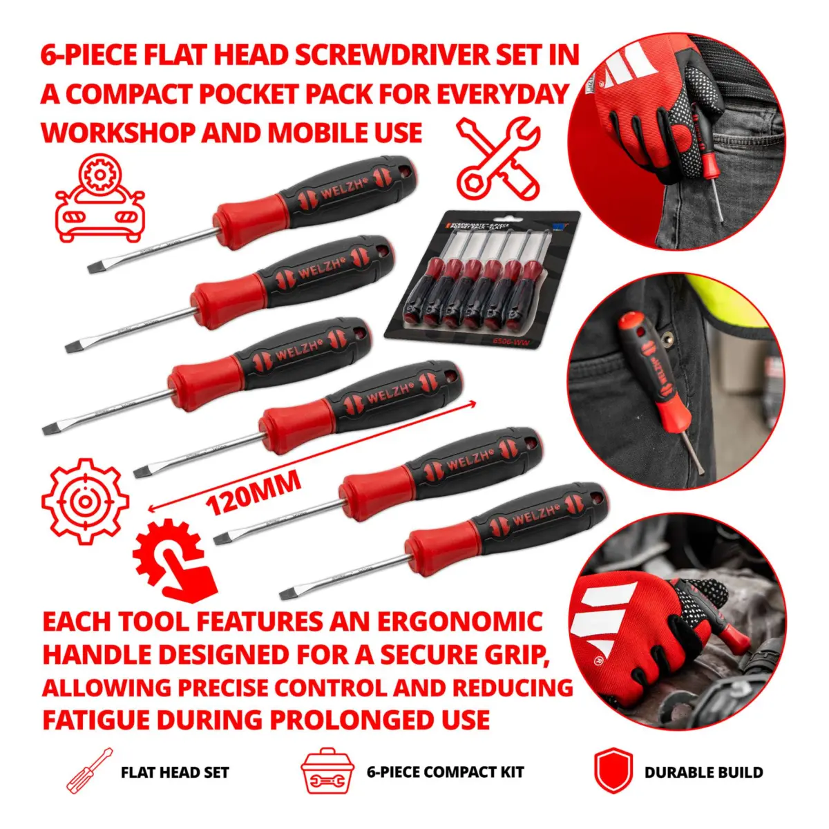 Screw-Mate?; 6-Piece Pocket Pack ''Flat'' - Image 2