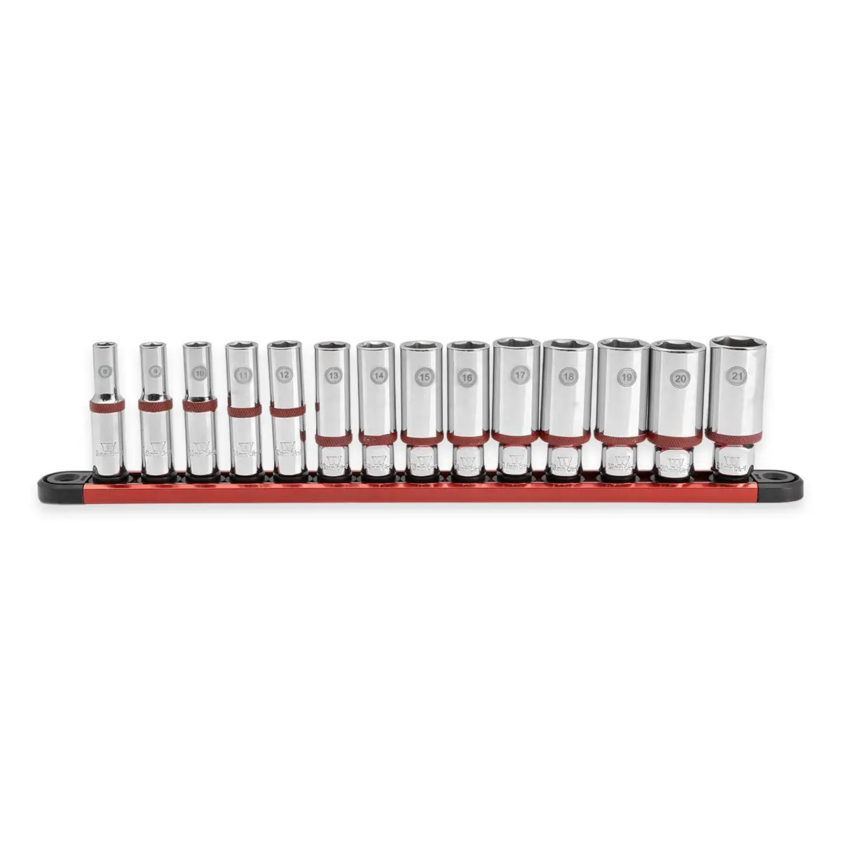 14-Piece 3/8" 6-PT Deep Socket Set 8-21mm
