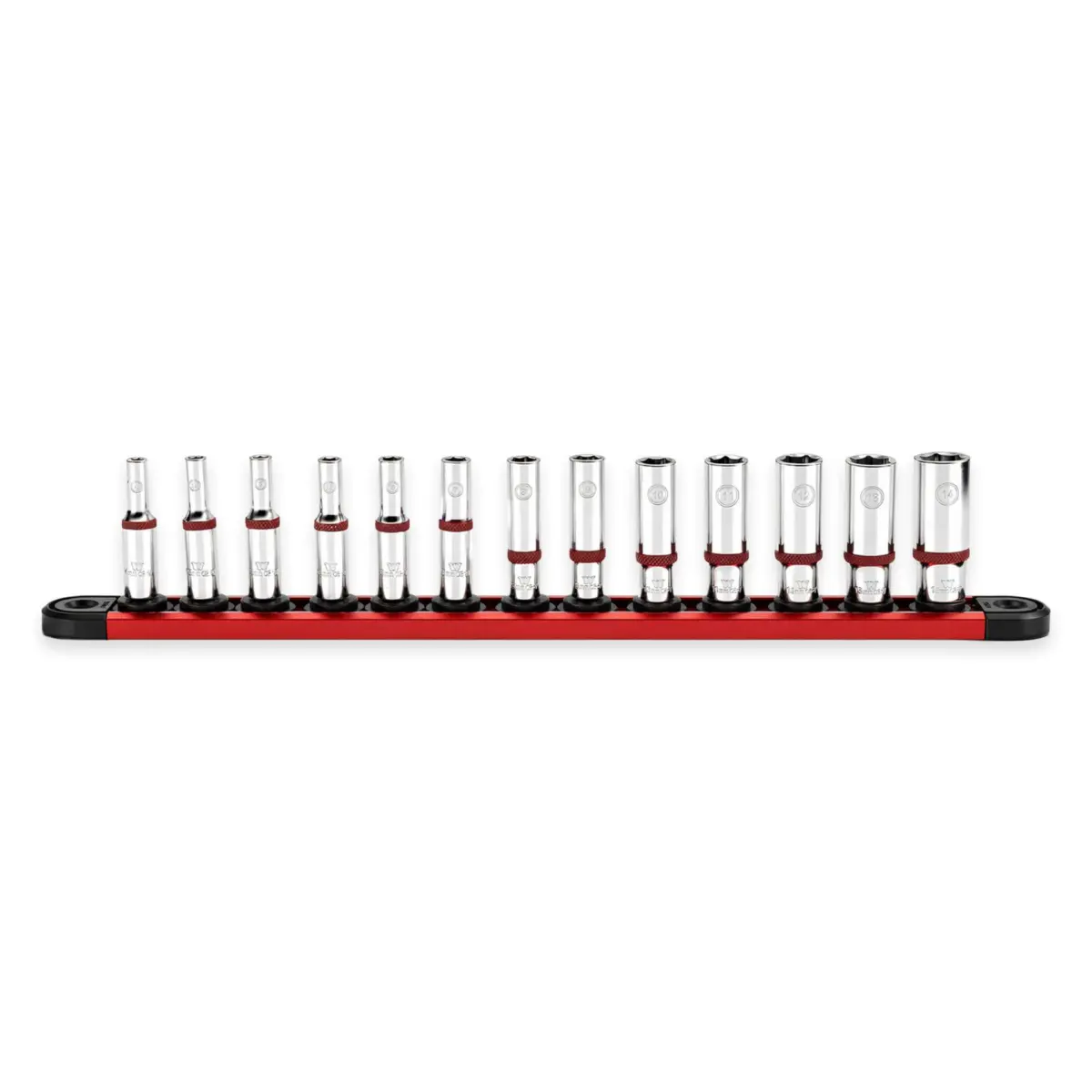 13-Piece 1/4? 6-PT Deep Socket Set 4-14mm