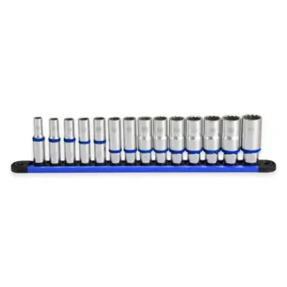 14-Piece 3/8" 12-PT Deep Socket Set 8-21mm