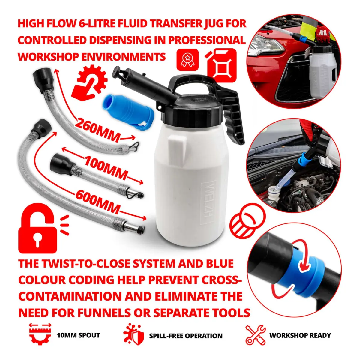 Jug-Mate?; High Flow Fluid Drum 6-Litres (BLUE) - Image 2