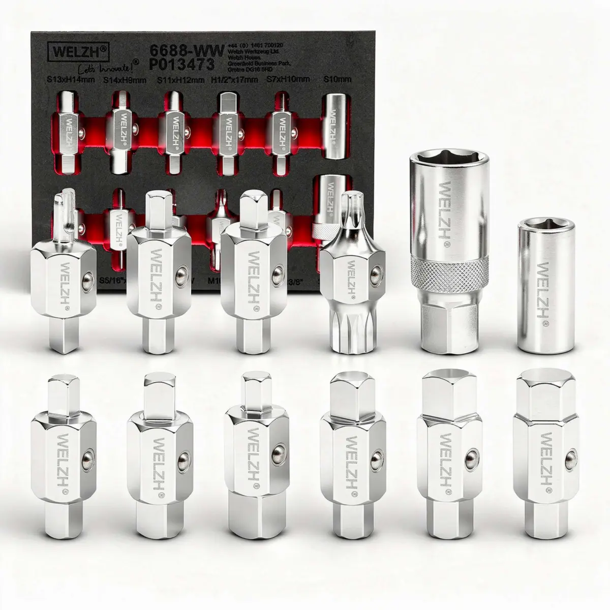 12-Piece Master Male Drain Plug Key Set