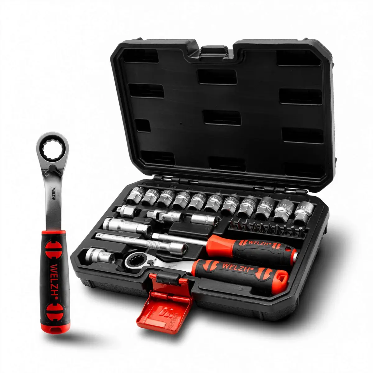 Socket Set; 29-Piece Go-Through, 1/4''dr