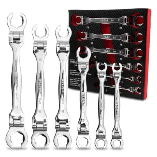 Line Spanners; Double Flexi Head 6-Piece Set 9-21-mm