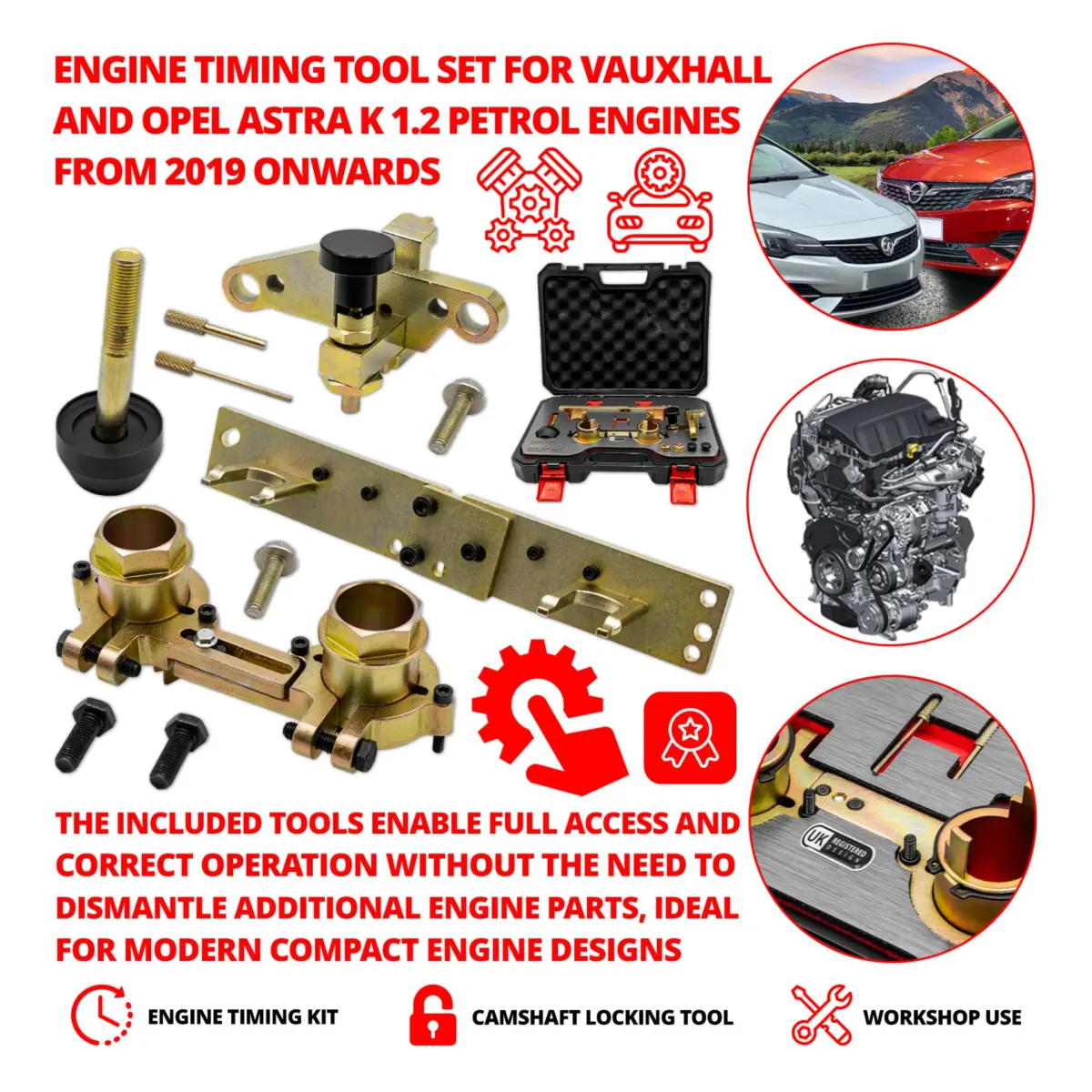Engine Timing Tool Set Vauxhall OPEL Astra K 1.2 2019 - Image 3