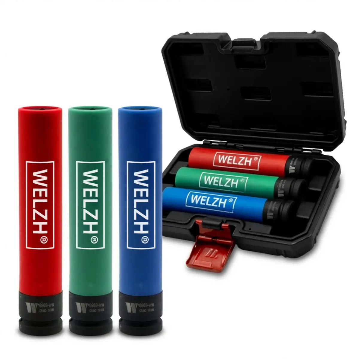 3-Piece Extra Long Protective Wheel Nut Sockets
