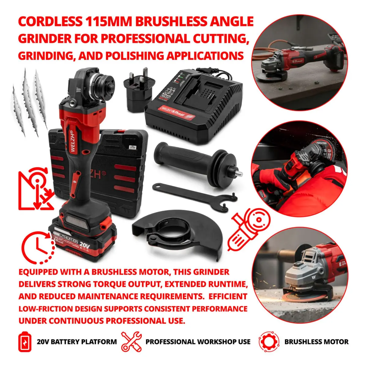 E-Beast? Cordless Brushless Angle Grinder - Image 3